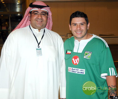 Adriano Foglia just arrived in Kuwait! (Photo courtesy: Al Arabi)