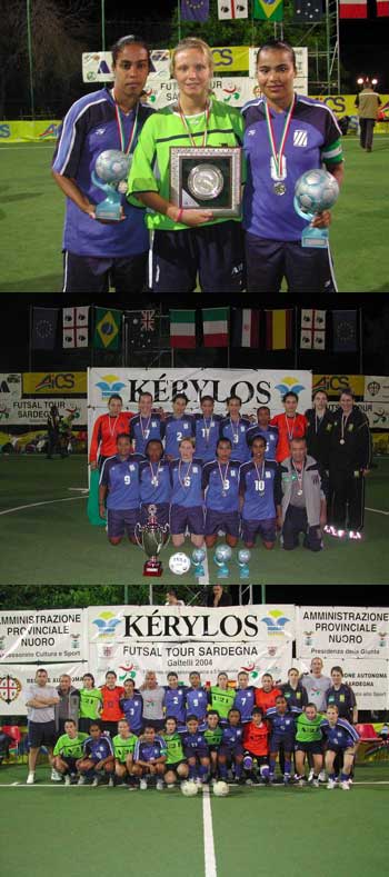 Photo1: Fabiana Ribeiro Vinceste, Patricia Blanco and Romarinha - Photo 2: Sabesp, tournament winner - Photo 3: Sabesp and A1 (Photo courtesy: Kerylos) 