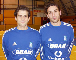 Yannis Mostrios and Haris Grapsas, new entries from Platon! (Photo courtesy: Futsal Hellas)