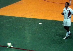 Andy Guastaferro steps up to the penalty kick that would clinch a 1-1 tie for the U.S (Photo courtesy: US SOCCER)