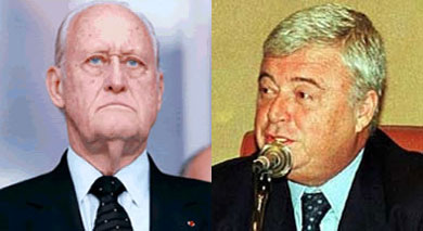 Jo�o Havelange and Ricardo Teixeira have joined the Olympic futsal campaign! (Photo courtesy: FPFS)