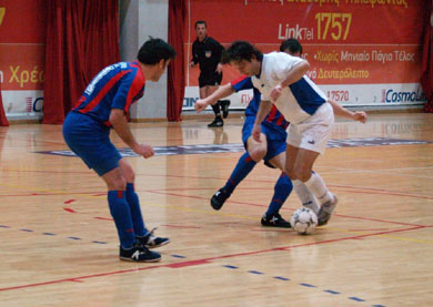During the match - 2 (Photo courtesy: Kostas Chrisafis - Mini Football News magazine & futsalhellas.gr)