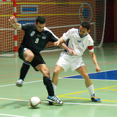 Important victory for Platon over Doukas (Photo courtesy: Kostas Chrisafis - Mini Football News magazine & futsalhellas.gr)