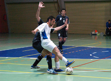 During the match... (Photo courtesy: Kostas Chrisafis - Mini Football News magazine & futsalhellas.gr)