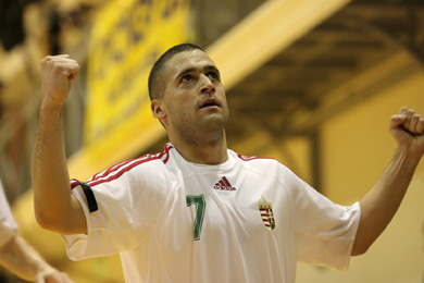 Tamas Lodi celebrating his goal, the second Hungarian one... (Photo courtesy: Miklos Biszkup)