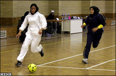 Iranian Women Futsal (Photo courtesy: Mehr News)