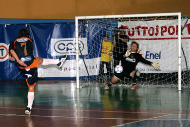 Vinicius missed the last penalty for Lottomatica (Photo courtesy: Carlo Giuliani)