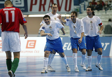 Foglia, Carlinhos, Jocimar and Nando Grana (Photo courtesy: Joe Pepler - UEFA.com)