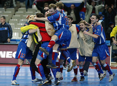 Russian happiness! The Oleg Ivanov*s team is in final! (Photo courtesy: Joe Pepler - UEFA.com)