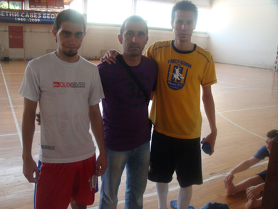 Dejan Majes (middle), coach of Marbo Intermezzo, here with Marco L�pez (left) and Aar�n  Jer�z (right) (Photo courtesy: Adri�n Soto Chinchilla)