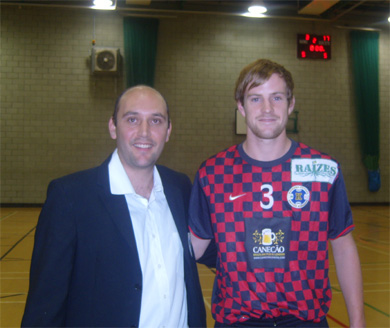 Rogerio Oliveira and Kyle Joryeff (Photo courtesy: Kickers Futsal)