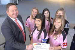 The Kellyville High School futsal team with LJ Hooker sales manager Andrew Baxter (Photo courtesy: Rouse Hill Times)