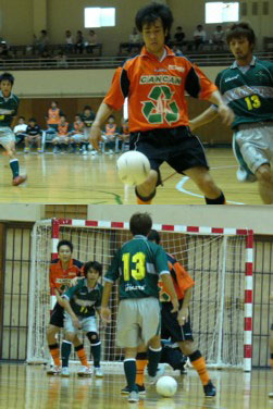 Two images from K ntetsu Futsal Club - Can Can Boys (Photo courtesy: www.kansaifutsal.net)