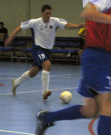 Nikitin (Kimmel) in action (Photo courtesy: Monarch FC)