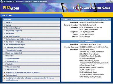 FIFA Futsal Laws of the Game 2005 (Courtesy: FIFA.com)