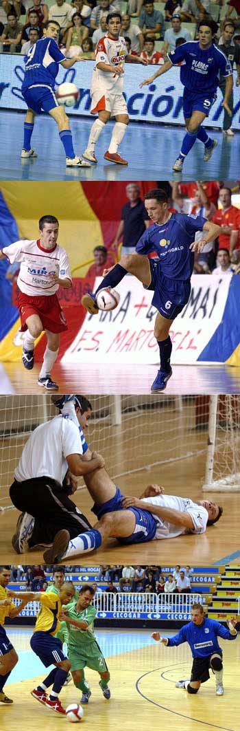 Vinicius, Josema and Euler are looking for the ball - David Marin in action vs Diego Blanco - Will Diego Giustozzi survive? - Pedrinho vs Marquinho (Photo courtesy: Enrique Serrano - LNFS)