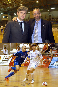 Venancio and Ladis Penas - Cogorro vs Patrick (Photo courtesy: Enrique Serrano - LNFS)