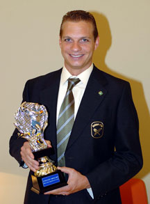 Luis Amado, best goalkeeper in the world! (Photo courtesy: Enrique Serrano - LNFS)