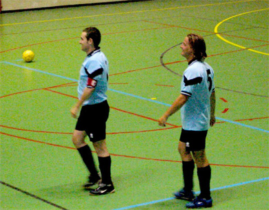 Christopher Borg and Rob De Vries during the match (Photo courtesy: Jeepers Handyman Centre Web Site)