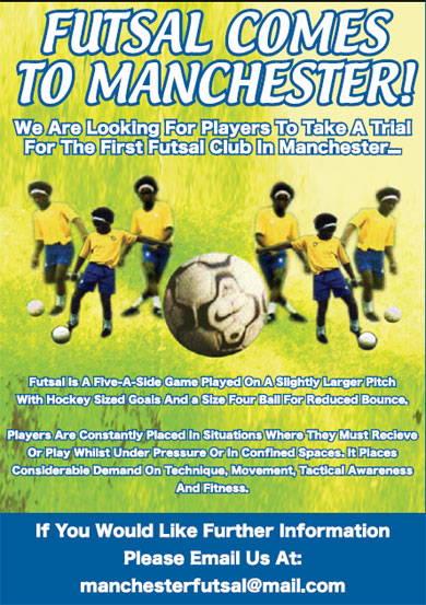 Manchester Futsal Club is looking for new players