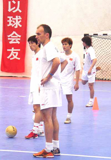 Mico Martic during the Chinese Futsal Course (Photo courtesy: Li Jing)