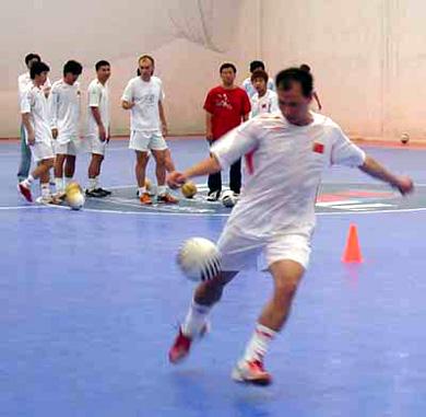 Players at work under the Martic supervision  (Photo courtesy: Li Jing)