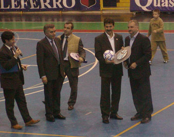Fabio Cragnotti and Mohammad Sadegh Dorodghar (Photo courtesy www.sslazio-c5.it)