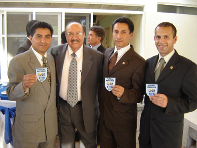 Futsal Referees with Arturo Yamasaki (Photo courtesy: Futsal Mexico)