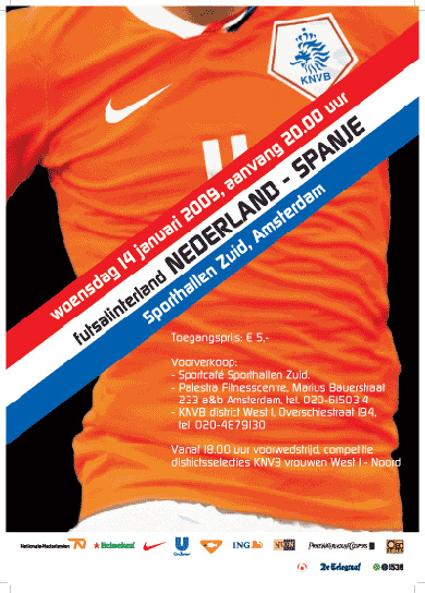 14th January: Netherlands vs Spain in Amsterdam (Image courtesy: Futsal Info)
