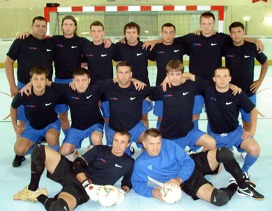 Nikars Riga ready for Poland(Photo courtesy: Latvian Futsal Portal)