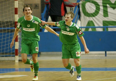 Goal for Omonoia! (Photo courtesy: Yiannis Vakis - Cyprus Futsal)