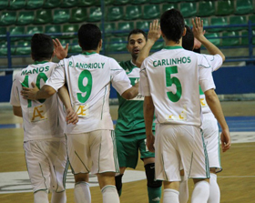 Omonia roster celebrating a goal (Photo courtesy: Omonia FC)