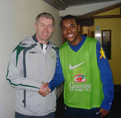 Derek O�Neill and Robinho (Photo courtesy: FAI)