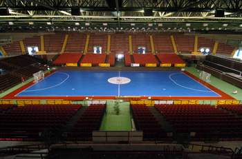 The Super Cup 2004/2005 hall: Pabellon San Pablo in Sevilla (Photo courtesy: Enrique Serrano - LNFS)