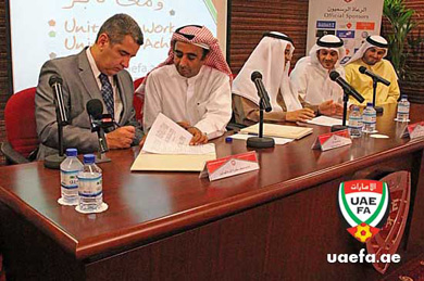 Padu during the press conference (Photo courtesy: UAEFA.ae)