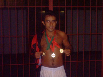 The Brazilian Paifa showing his medals