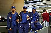 Three Paraguayan players before leaving for Fortaleza (Photo courtesy: http://www.abc.com.p)
