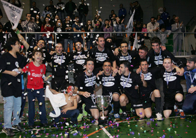 We are the champions... (Photo courtesy: Yannis Vakis - Cyprus Futsal)