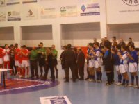 Celebrating Paulo Mota (Photo courtesy www.futsal.com.pt)