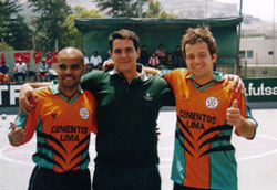 Deporcentro Casuarinas*s Brazilians: Ale (captain), Tuca (coach) and Paulinho (best striker) ...