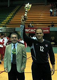 Brett Phillips was named most outstanding goalkeeper at the CONCACAF Futsal Championship (Photo courtesy: US SOCCER)