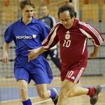 Platini playing in Riga (Photo courtesy: FIFA.com)