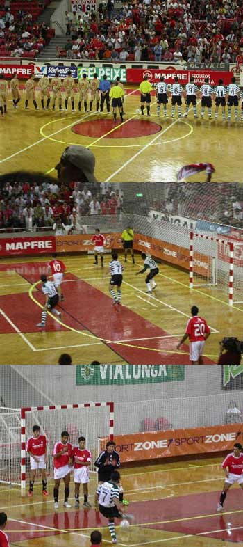 Imafges from the derby (Photo courtesy: http://www.futsal.com.pt)
