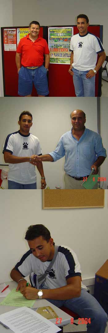Photo 1: Danilo Martins and Pica Pau - Photo 2: Pica Pau and Luis Moreira - Photo 3: Pica Pau signing the contract (Photo courtesy: Etica Asesoria Esportiva)