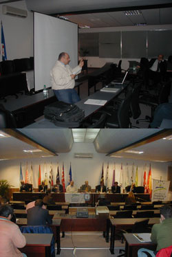 Pablo Prieto during the theory classes (Photo courtesy: AUF)