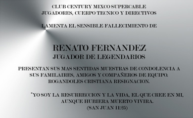 In Memory of Renato Fernandez