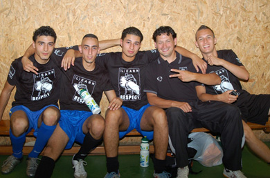 Left to right: Touzani, el Badey, el Morabiti, Harting and Portier (Photo courtesy: Jan Harting)