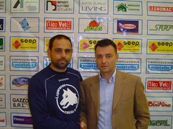 Corrado Roma with Stefano Zarattini (Photo courtesy: http://www.luparensecalcioa5.it)
