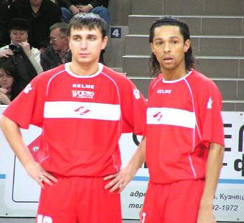 Iskusnykh and Biro Jade (Spartak Moscow) (Photo courtesy: Superleague)
