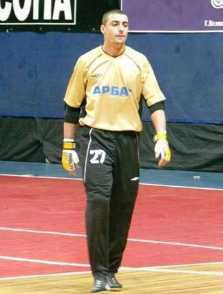 Reraldi, Brazilian goalkeeper of Arbat Moscow (Photo courtesy: Superleague)